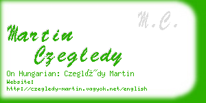 martin czegledy business card